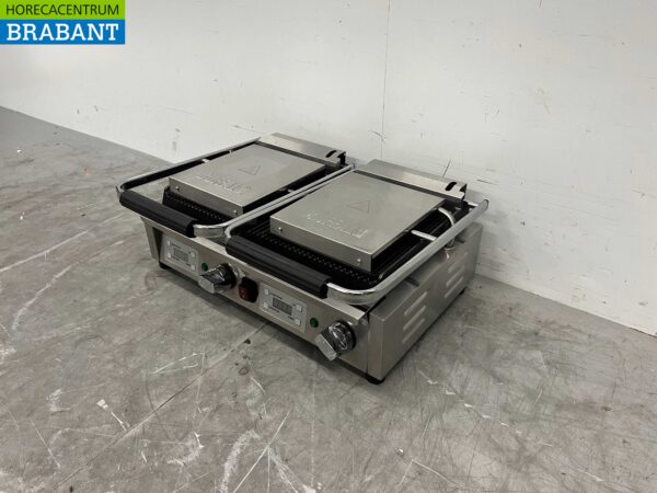 RVS Buffalo Dubbele Contactgrill Paninigrill Grill Geribbeld 230V Horeca - Afbeelding 3