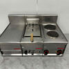 RVS Lotus baklijn 2 pits fornuis en friteuse 90 cm 230V Horeca