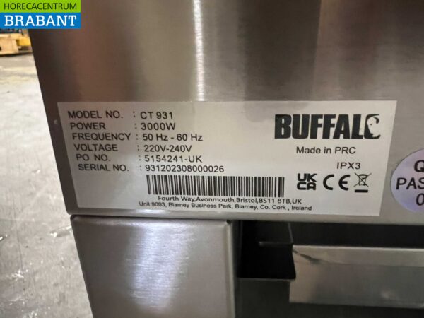 RVS Buffalo CT931 Crêpes maker Crêpe Bakplaat 230V Horeca - Afbeelding 5