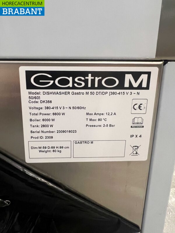 RVS Gastro M Vaatwasser Vaatwasmachine met afvoerpomp en zeepdispenser 400V Horeca - Afbeelding 6