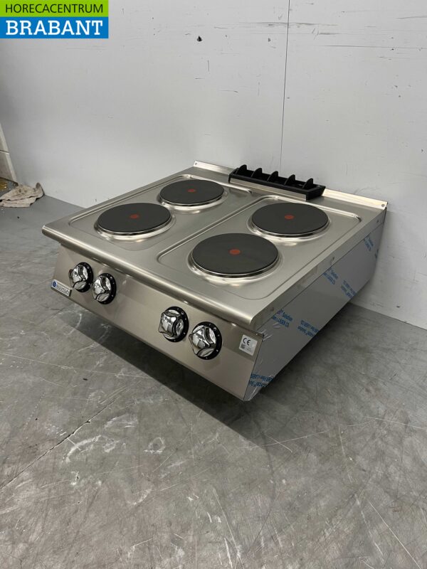 RVS Mareno 4 pits elektrisch fornuis kookplaat 80 cm 400V Horeca - Afbeelding 3