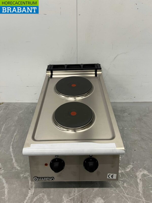 RVS Mareno 2 pits elektrisch fornuis kookplaat 40 cm 400V Horeca
