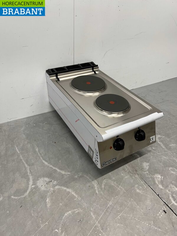 RVS Mareno 2 pits elektrisch fornuis kookplaat 40 cm 400V Horeca - Afbeelding 5