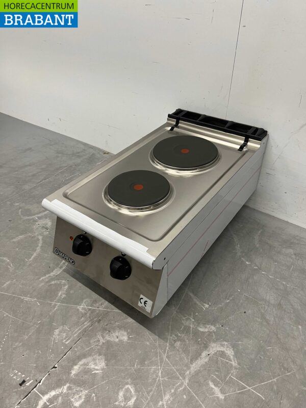 RVS Mareno 2 pits elektrisch fornuis kookplaat 40 cm 400V Horeca - Afbeelding 6
