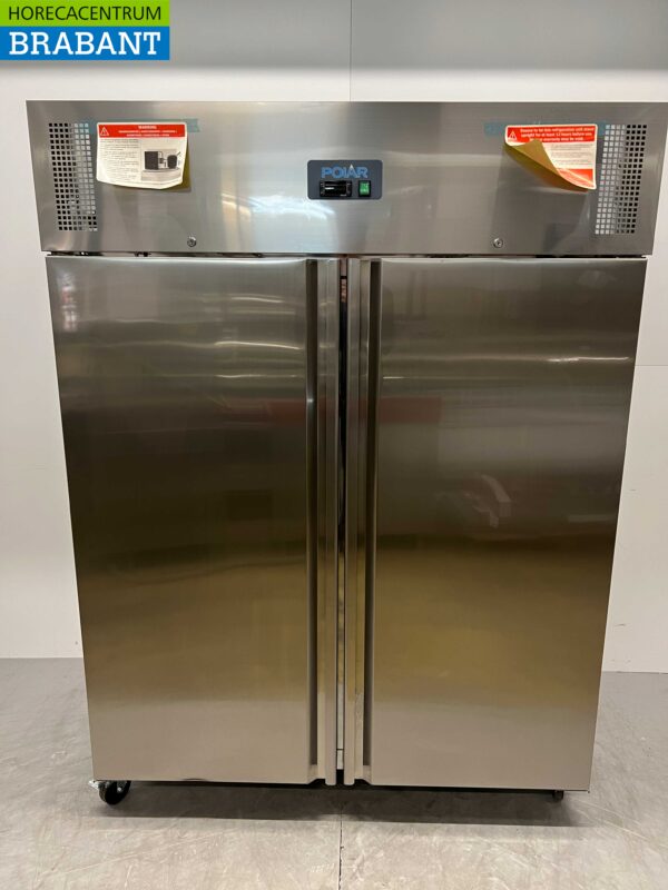 RVS Polar U635 Dubbeldeurs 2-deurs Vriezer Vrieskast 1400 liter 230V Horeca