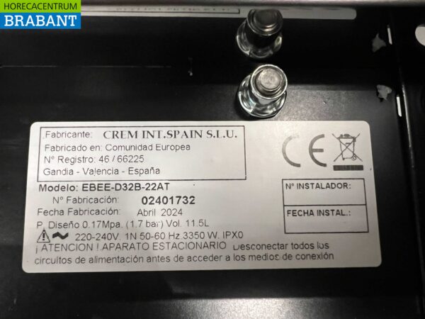 Crem Expobar EX2 2-Groeps Espressomachine Koffiemachine 230V Horeca - Afbeelding 9
