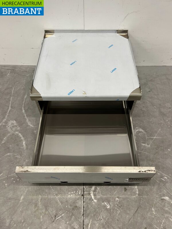 RVS Mareno Werkunit Neutraal Blind unit met lade 60 cm Horeca - Afbeelding 4