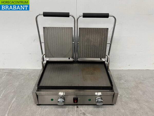 RVS Buffalo Dubbele Contactgrill Paninigrill Grill Glad 230V Horeca - Afbeelding 4