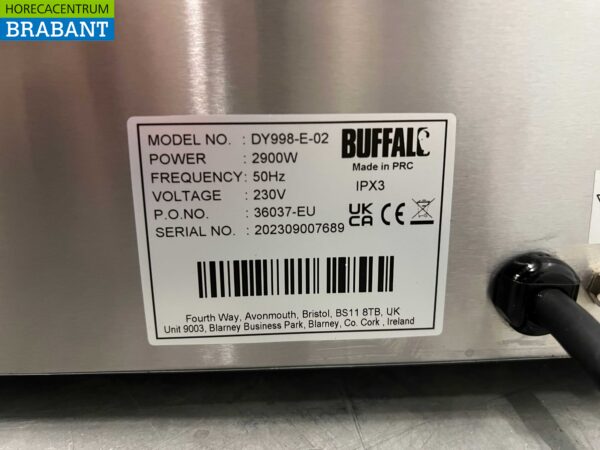 RVS Buffalo Dubbele Contactgrill Paninigrill Grill Glad 230V Horeca - Afbeelding 6