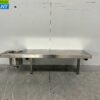 RVS Wandschap schap 98 x 31,5 cm met klein wasbakje Horeca