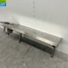 RVS Wandschap schap 98 x 31,5 cm met klein wasbakje Horeca - Afbeelding 3