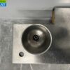 RVS Wandschap schap 98 x 31,5 cm met klein wasbakje Horeca - Afbeelding 4