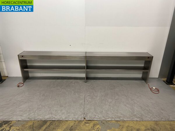 RVS Warmtebrug Warmhoudbrug Verwarmde etagere 299 cm Horeca