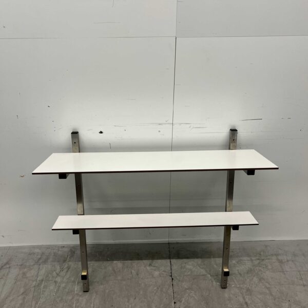 RVS Wandschap schap 2 schappen 100 x 30 cm Horeca