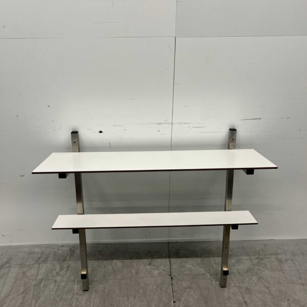 RVS Wandschap schap 2 schappen 100 x 30 cm Horeca