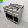 RVS Modular Baklijn 4 pits elektrisch fornuis en friteuse 90 cm 400V Horeca - Afbeelding 2