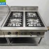 RVS Gico Baklijn 4 pits fornuis met 2 x dubbele bain marie GAS/400V Horeca - Afbeelding 4