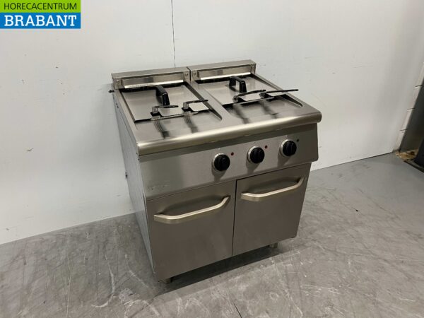 RVS Combisteel Dubbele Friteuse Frituur 2 x 18 Liter 400V Horeca - Afbeelding 2