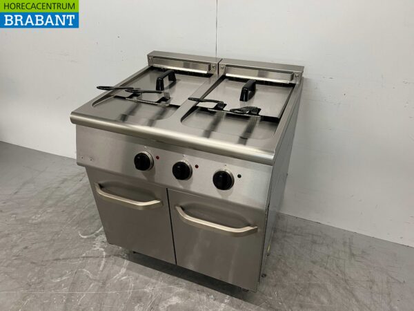 RVS Combisteel Dubbele Friteuse Frituur 2 x 18 Liter 400V Horeca - Afbeelding 3