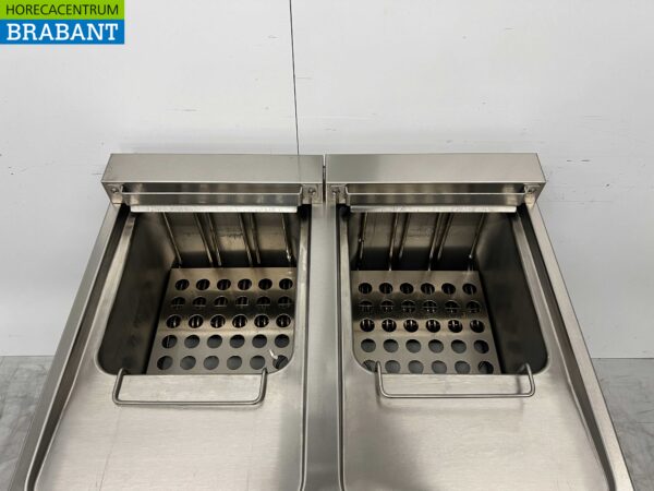 RVS Combisteel Dubbele Friteuse Frituur 2 x 18 Liter 400V Horeca - Afbeelding 6