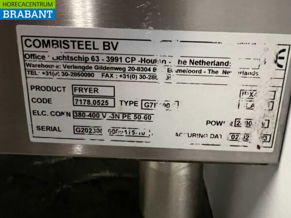 RVS Combisteel Dubbele Friteuse Frituur 2 x 18 Liter 400V Horeca - Afbeelding 7