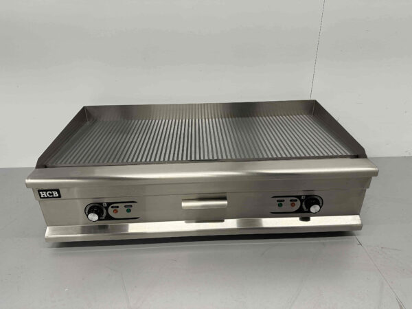 RVS Bakplaat Grillplaat Geribbelde bakplaat 100 cm 400V Horeca