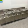 RVS Electrolux Baklijn 4 pits fornuis, dubbele friteuse en bakplaat 245 cm 400V Horeca - Afbeelding 2