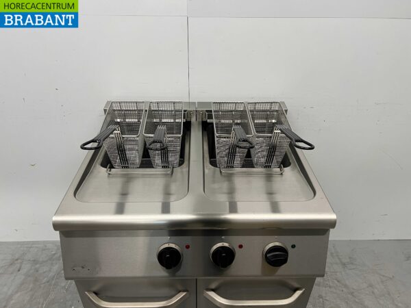 RVS Combisteel Dubbele Friteuse Frituur 2 x 18 Liter 400V Horeca - Afbeelding 4