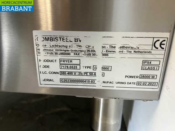RVS Combisteel Dubbele Friteuse Frituur 2 x 18 Liter 400V Horeca - Afbeelding 7