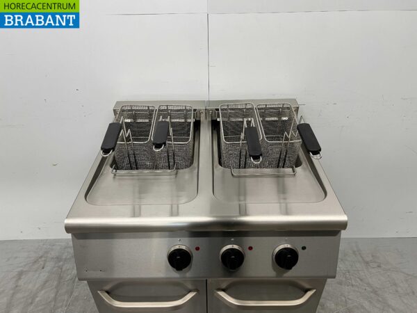 RVS Combisteel Dubbele Friteuse Frituur 2 x 18 Liter 400V Horeca - Afbeelding 4