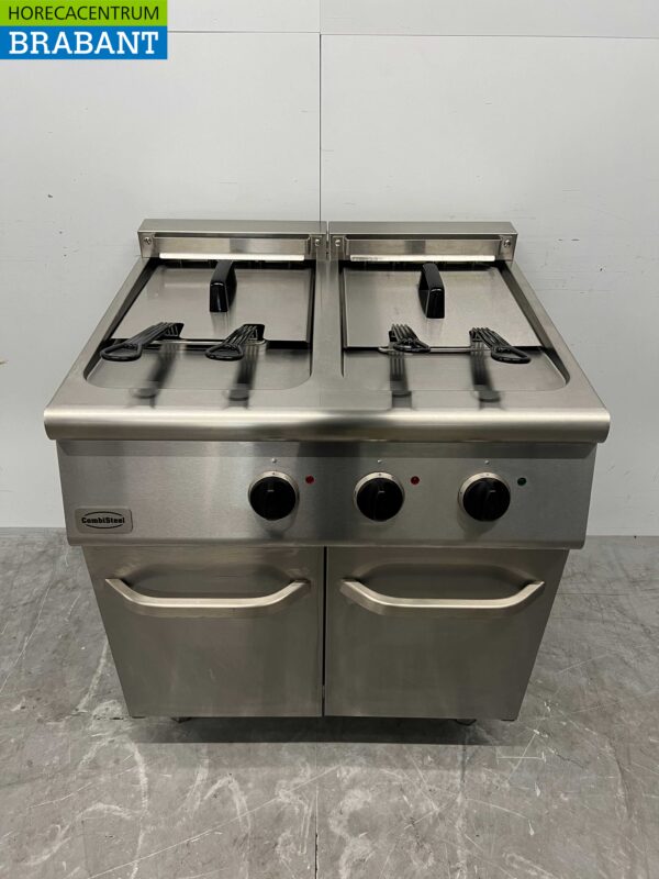 RVS Combisteel Dubbele Friteuse Frituur 2 x 18 Liter 400V Horeca