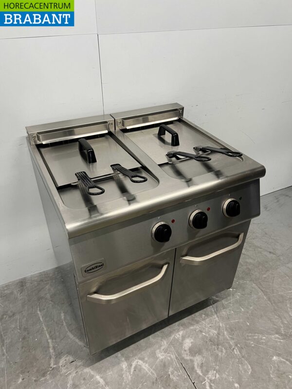 RVS Combisteel Dubbele Friteuse Frituur 2 x 18 Liter 400V Horeca - Afbeelding 2