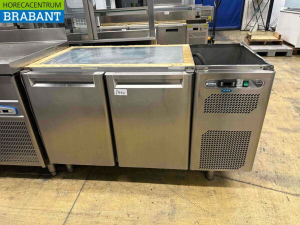 RVS Afinox Koelwerkbank 2 deuren 134 cm 230V Horeca