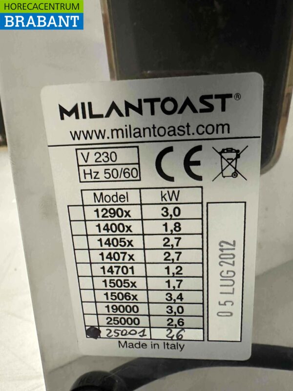 RVS Milan Toast Heteluchtoven Convectie Oven Afbakoven 37 liter 230V Horeca - Afbeelding 6