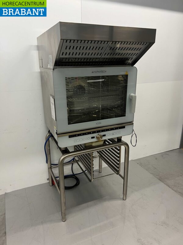 RVS Lainox ICEM051 Combisteamer Steamer 5 x 1/1 GN met afzuigkap en onderstel 400V Horeca - Afbeelding 3