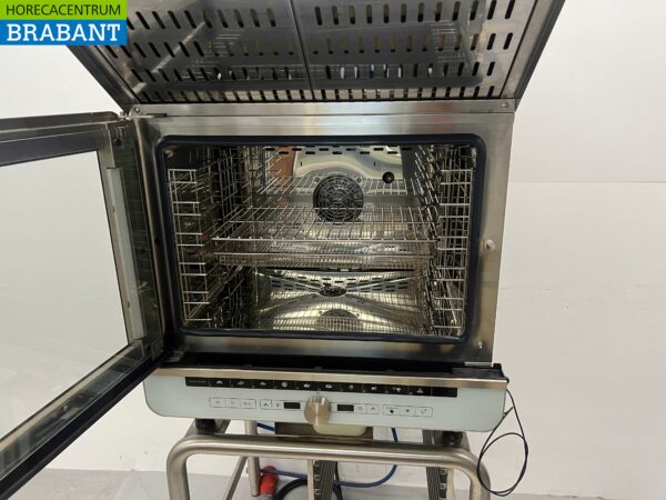 RVS Lainox ICEM051 Combisteamer Steamer 5 x 1/1 GN met afzuigkap en onderstel 400V Horeca - Afbeelding 4