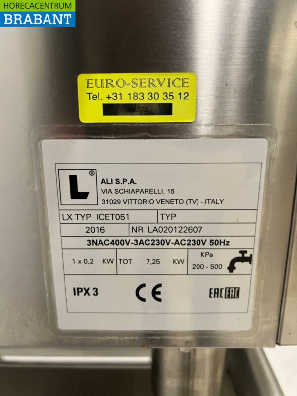 RVS Lainox ICEM051 Combisteamer Steamer 5 x 1/1 GN met afzuigkap en onderstel 400V Horeca - Afbeelding 6