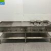 RVS Mareno Baklijn Elektrische bakplaat en 3 friteuses 240 cm 400V Horeca