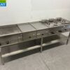 RVS Mareno Baklijn Elektrische bakplaat en 3 friteuses 240 cm 400V Horeca - Afbeelding 2