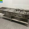 RVS Mareno Baklijn Elektrische bakplaat en 3 friteuses 240 cm 400V Horeca - Afbeelding 3