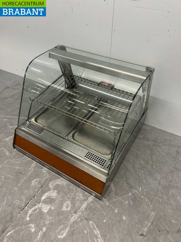 RVS Warmtevitrine Warmhoudvitrine 73 cm 230V Horeca - Afbeelding 3
