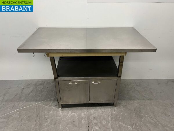 RVS Werktafel Werkkast 2 deuren 140 x 74,5 x 96 cm Horeca