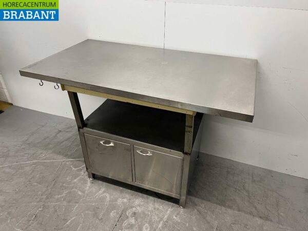 RVS Werktafel Werkkast 2 deuren 140 x 74,5 x 96 cm Horeca - Afbeelding 3
