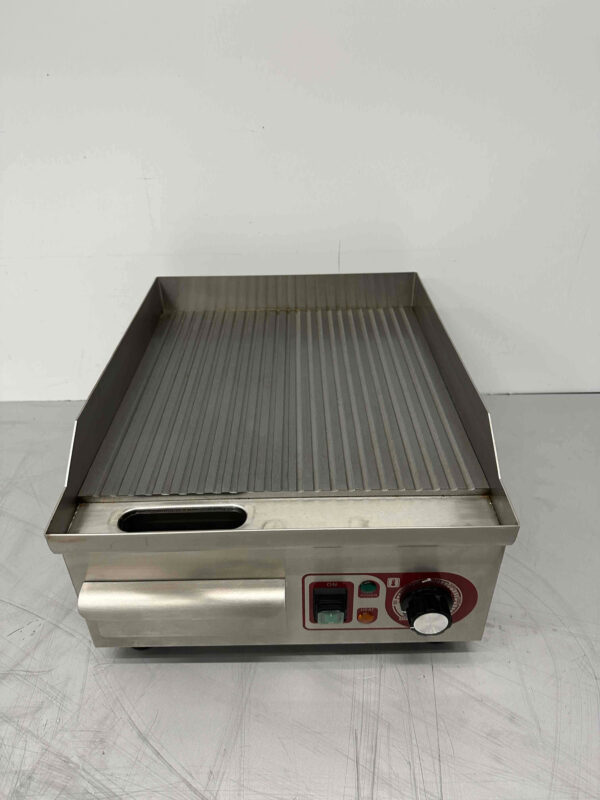 RVS Grillplaat Bakplaat Geribbeld 36 cm 230V Horeca