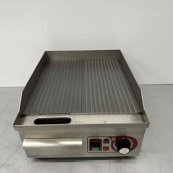 RVS Grillplaat Bakplaat Geribbeld 36 cm 230V Horeca