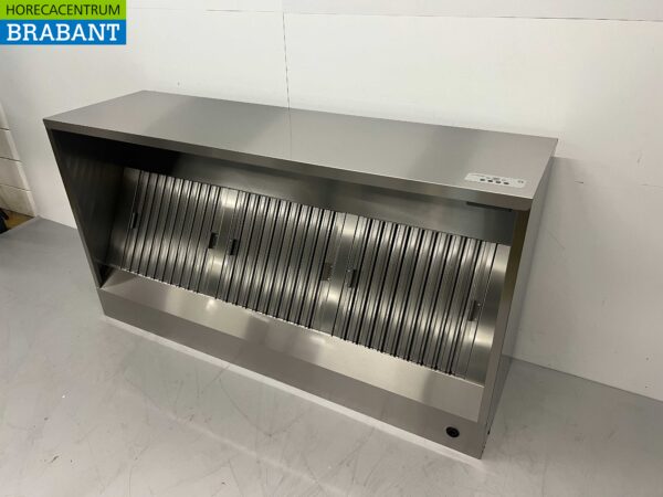 RVS Afzuigkap Dampkap Premium-line motor 2000 kuub box doos model 180 cm 230V Horeca - Afbeelding 3