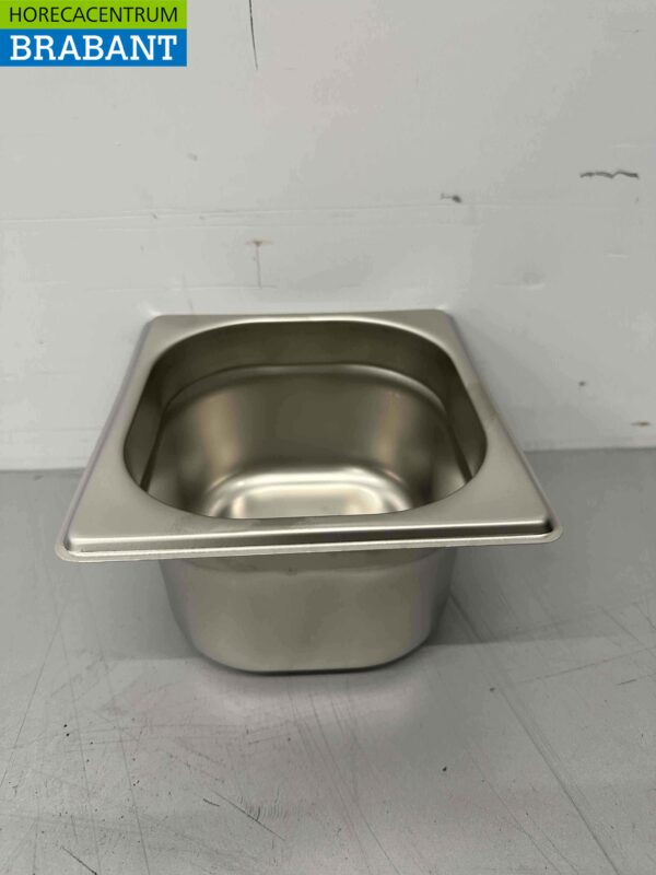 RVS Gastronorm bak GN bak 1/6 Diepte 100 mm Horeca