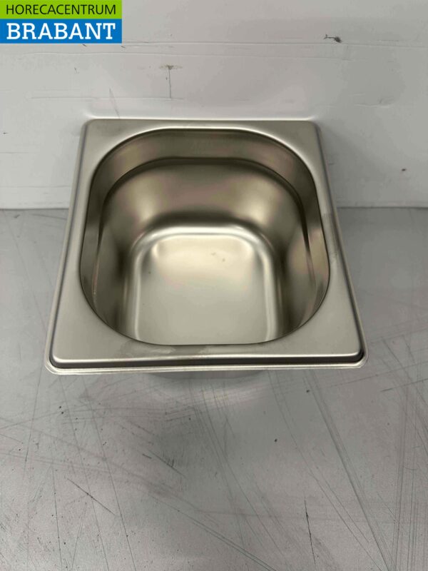 RVS Gastronorm bak GN bak 1/6 Diepte 100 mm Horeca - Afbeelding 2