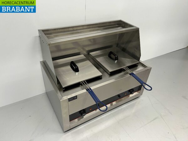 RVS Dubbele Friteuse Frituur 2 x 13 liter 230V Horeca - Afbeelding 3