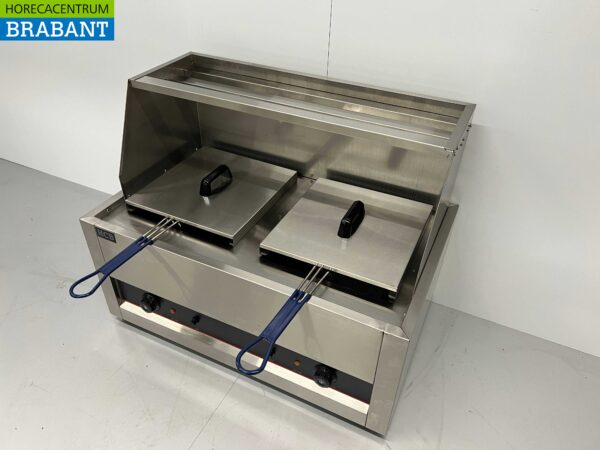 RVS Dubbele Friteuse Frituur 2 x 13 liter 230V Horeca - Afbeelding 2